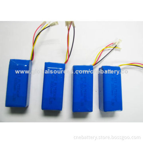 7.4V/10,000mAh Rechargeable Lithium Polymer Batteries with Lightweight for Solar lamps, PSP, POS